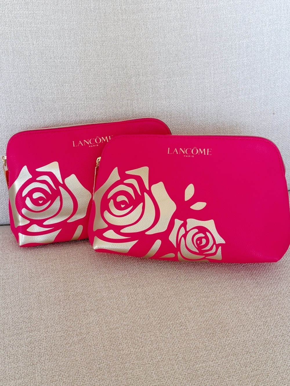 2 for $7 Lancome Absolue Hot Pink Cosmetic Pouch